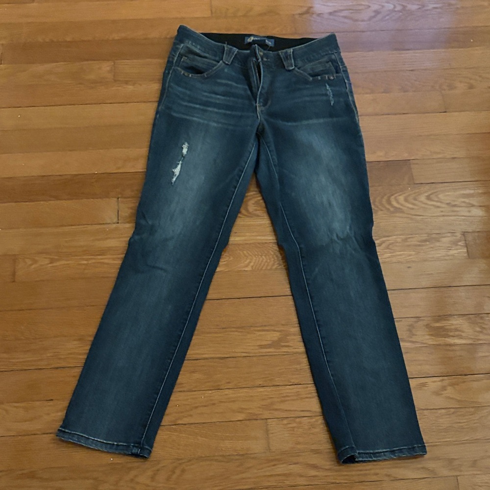 Democracy Women’s Straight Leg Jeans in Dark Wash Blue